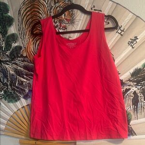 Chico's Hot Pink Spandex Scoop Neck Tank
